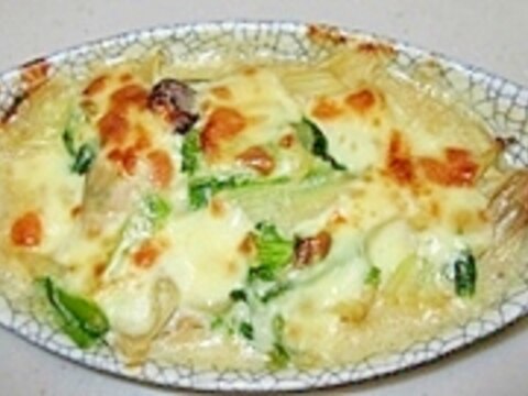 簡単にできる 牡蠣と菜の花のグラタン レシピ 作り方 By Dekotan1 楽天レシピ